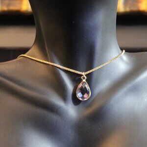 NWT Dear Ava Mother and Son Glass Teardrop Pendant Necklace